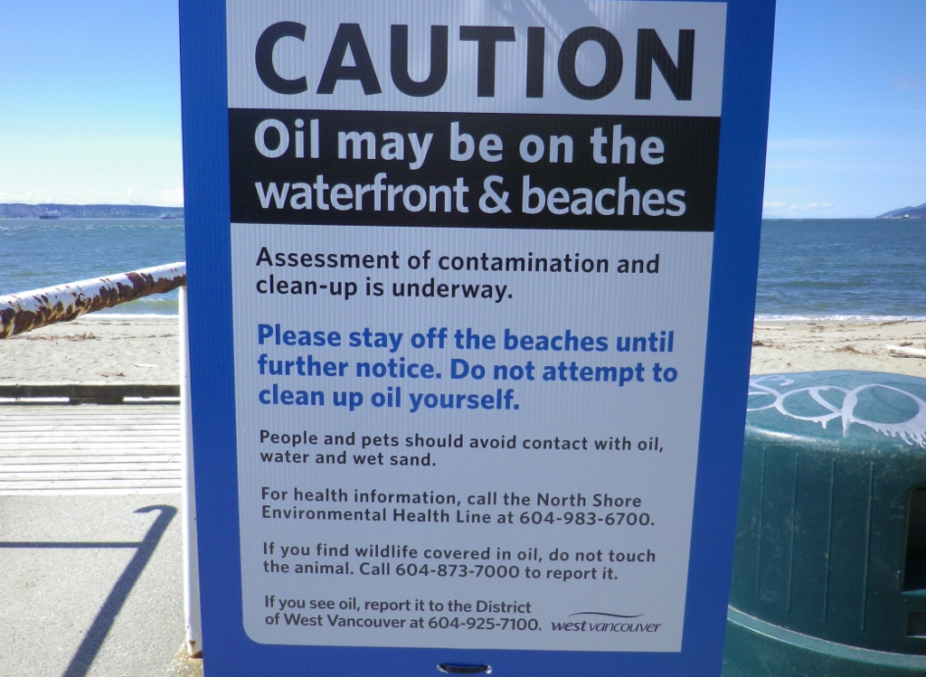 Sign on Beach in West Van