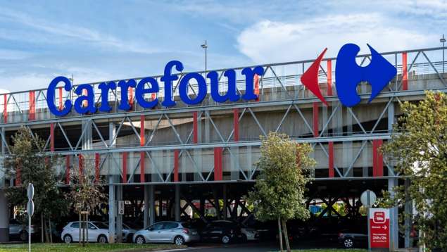 Carrefour grocery storefront Shutterstock photos