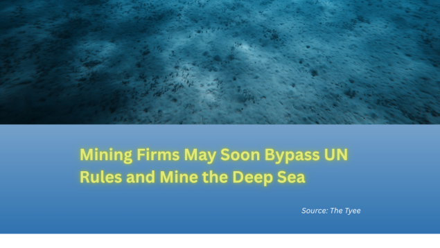Mining Firms May Soon Bypass UN Rules and Mine the Deep Sea title imposed on underwater photo of oceanbed Mining Firms May Soon Bypass UN Rules and Mine the Deep Sea title imposed on underwater photo of oceanbed
