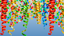 blue background multi-coloured streamers celebrate title VIDEO: New calf sighted with B.C.’s endangered orcas a ‘huge, welcome surprise’